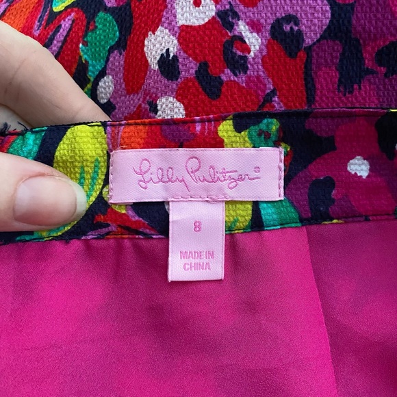 LILLY PULITZER • Clover Skirt Floral Multicolor Wild Confetti Size 8 - Picture 5 of 16